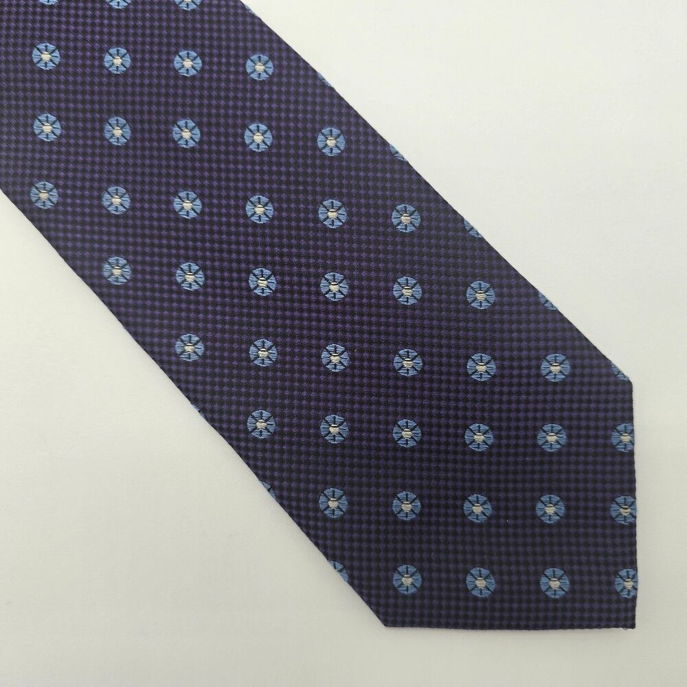 Jos. A. Bank Reserve Men's Purple Embroidered Silk Tie 3.25x60